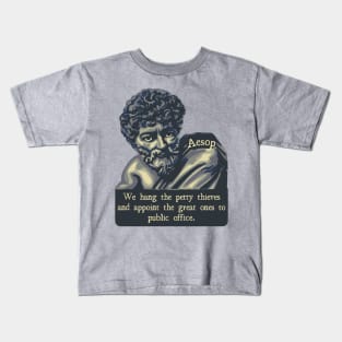 Aesop Portrait and Quote Kids T-Shirt